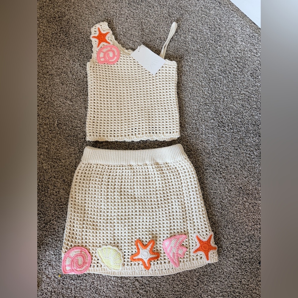 Zara Girls Sea Patches Knit Set - Picture 2 of 8